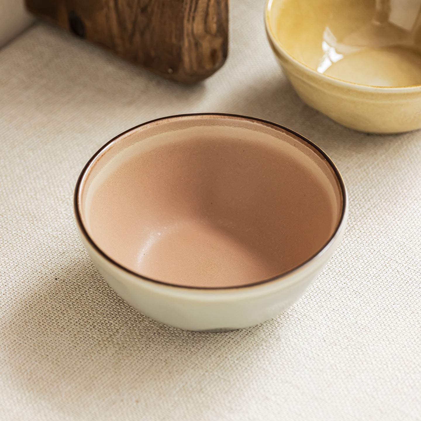 Vintage Ceramic Bowl Set – Handmade Glaze Tableware, Multi-Purpose Rice, Soup & Salad Bowls (Set of 3)
